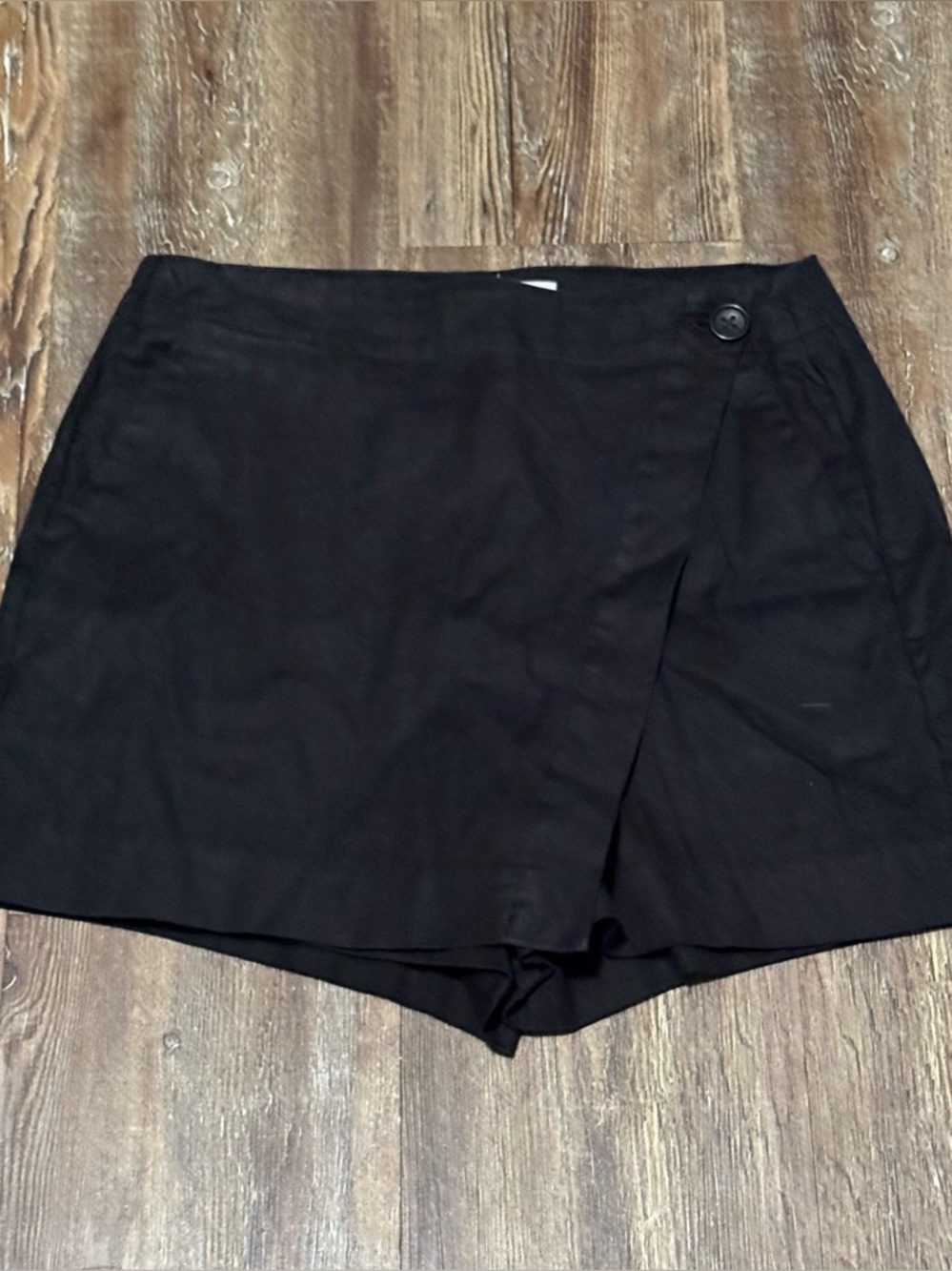 Evereve Layla Skort Women's 27 Black Linen Blend Stretch Spring Fashion